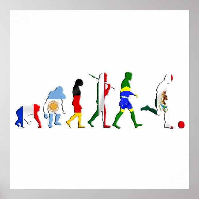 Poster Evolution des supporters de football Football mexi (Devant)