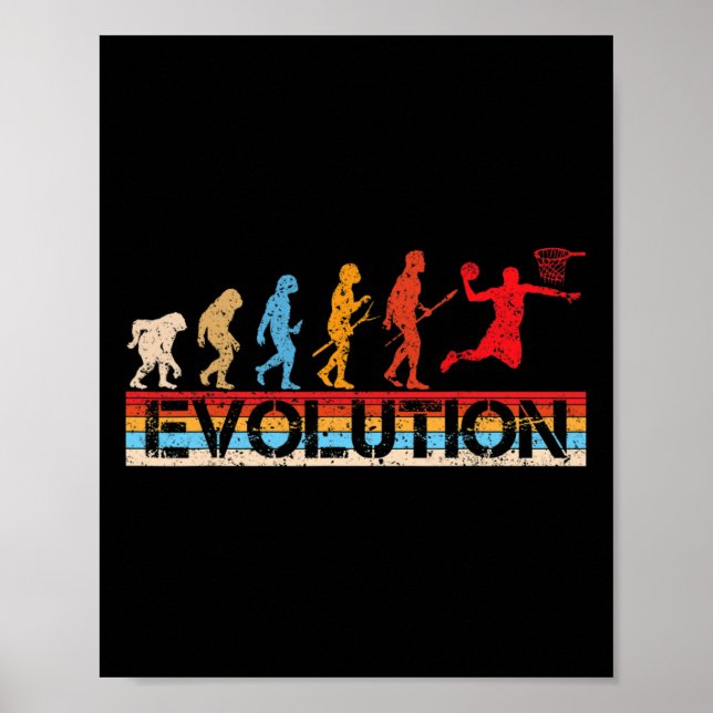 Poster Évolution drôle Joueurs de squelette Fans de squel (Devant)
