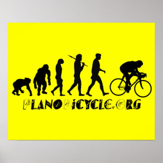 Poster Evolution du cyclisme Arty Logo Plano Texas Gear