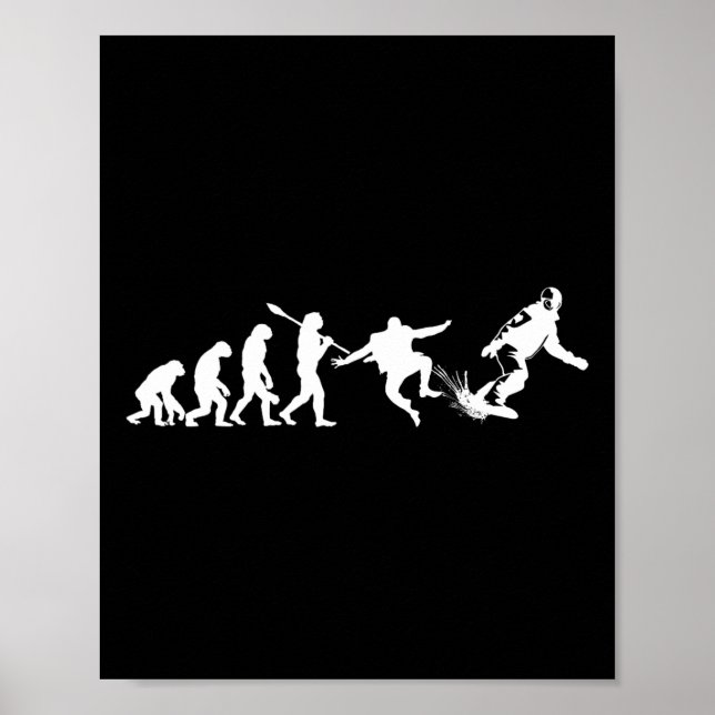 Poster Évolution du snowboard drôle Snowboard (Devant)