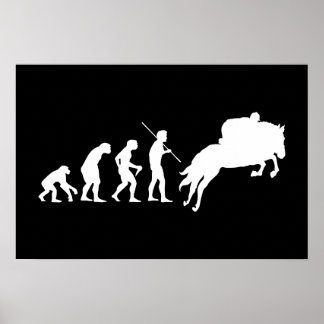 Poster Évolution équestre de l'homme à l'cheval