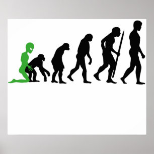 Poster Évolution humaine Alien