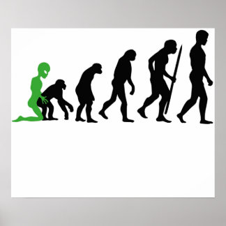 Poster Évolution humaine Alien