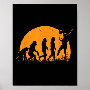 Poster Evolution Joueur Badminton _ Navette Raquette