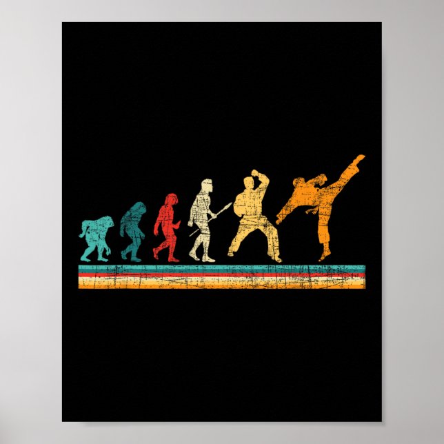 Poster Evolution Of Karate - Martial Arts Coach Karateka  (Devant)