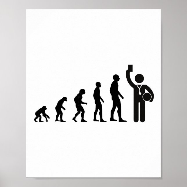 Poster Evolution Referee Footll For Men Gift Idea Soccer  (Devant)