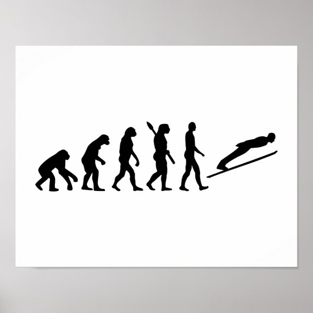 Poster Evolution ski saut (Devant)
