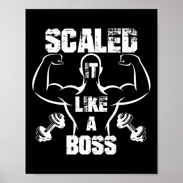 Poster Évolutivité Comme Un Boss Bodybuilder (Devant)