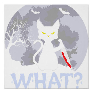 Poster Ew Personnes Drôle Chat Noir Mal Eyes Meowy Kitten