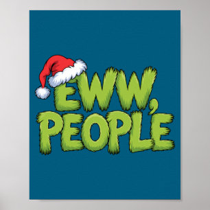 Poster Eww Personnes Chapeau De Père Noël Vert Drôle De N