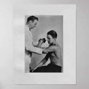 Poster Examen de l'épaule chiropratique Vintage Imprimer