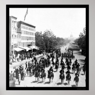 Poster Examen grand d'armée à Washington, dc 1865