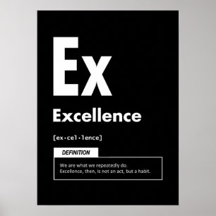 Poster Excellence - Élément De Succès - Motivation