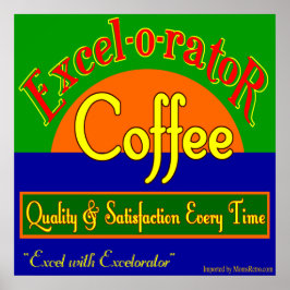 Poster Excelorateur Café Art rétro Imprimer