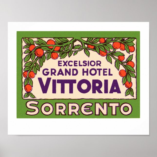 Poster Excelsior Grand Hotel Vittoria (Devant)