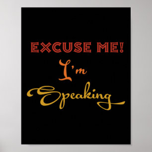 Poster Excusez-moi I#39 ; m Parlant drôle Kamala Harris J
