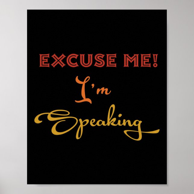 Poster Excusez-moi I#39 ; m Parlant drôle Kamala Harris J (Devant)