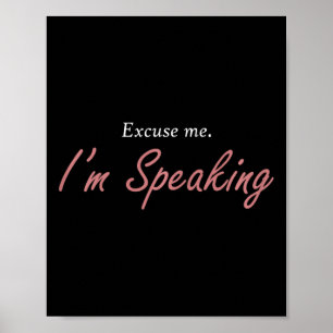 Poster Excusez-moi I&#' ; m Parlant Kamala Harris Je Parl