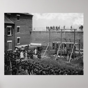 Poster Exécution de quatre conspirateurs de Lincoln de pe