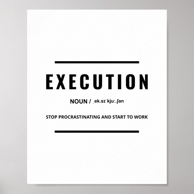 Poster Exécution | Devis motivationnel (Devant)