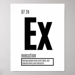 Poster Exécution - Éléments fondamentaux du succès