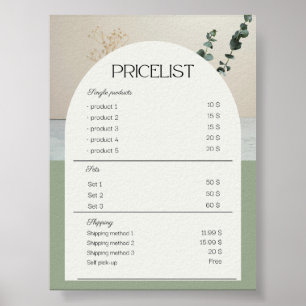 Poster Exemple de prix