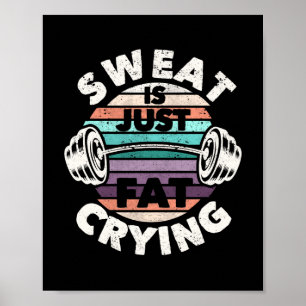 Poster Exercice amusant gym levage de poids