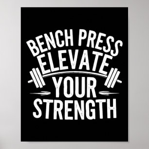 Poster Exercice Bench Press Bodybuilding Fitness Workout