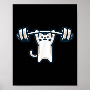 Poster Exercice de gym pour l'aérotransport de chats
