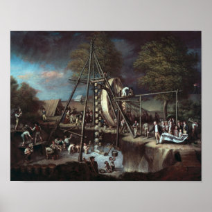 Poster Exhumation du Mastodon, 1806