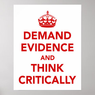 Poster Exiger des preuves et penser de manière critique