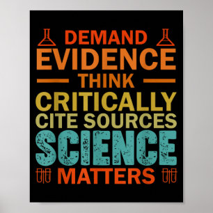 Poster Exigez des preuves Pensez de manière critique Scie