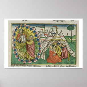 Poster Exode 20 1-5 Moïse recevant les Dix Commandements