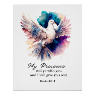Poster Exode 33:14 Ma présence ira avec vous la Bible
