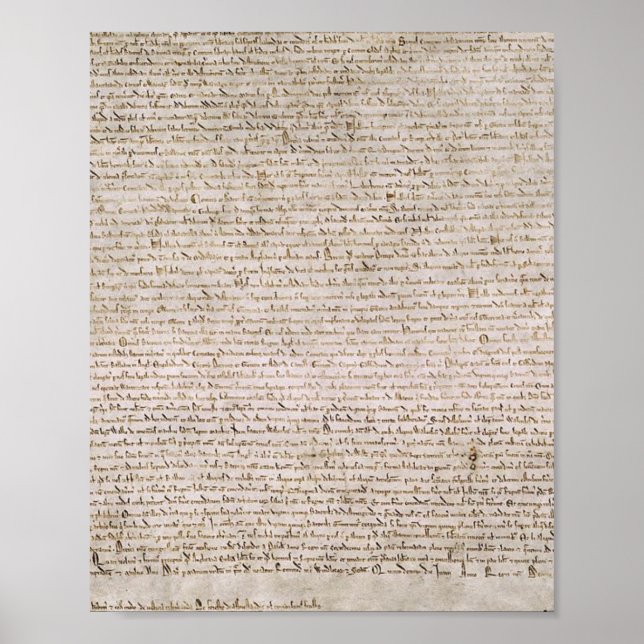 Poster Exonération De La Magna Carta De 1215 Coton MS (Devant)