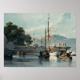 Poster Expédition sur une rivière chinoise