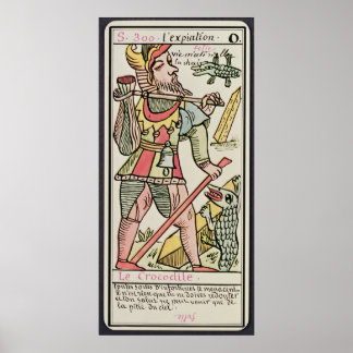 Poster Expiation, carte tarot, français