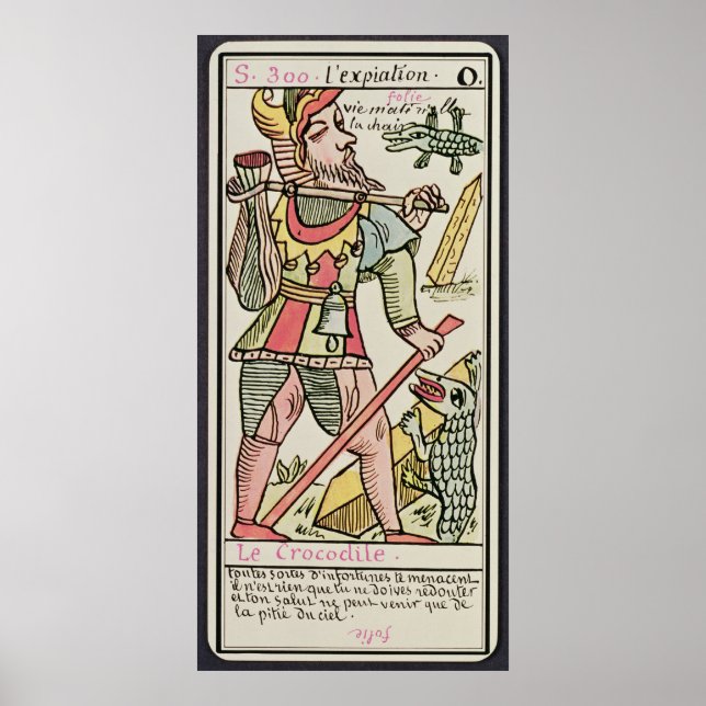 Poster Expiation, carte tarot, français (Devant)