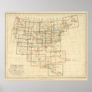Poster Explication de carte d'index des signes utilisés