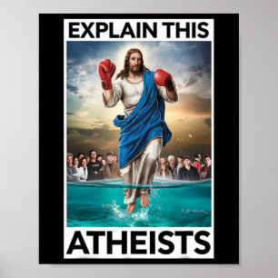 Poster Expliquez-moi ce Jésus athées Gants de boxe