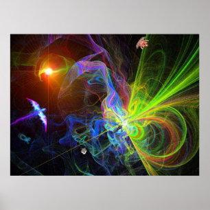 Poster Exploration de la naissance d'un univers de bébé -