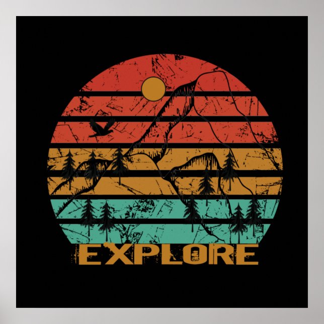 Poster Explorer dans la nature sauvage (Devant)