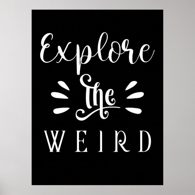 Poster Explorez la typographie de citation étrange Design (Devant)
