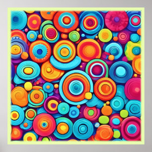 Poster Explosion circulaire vive