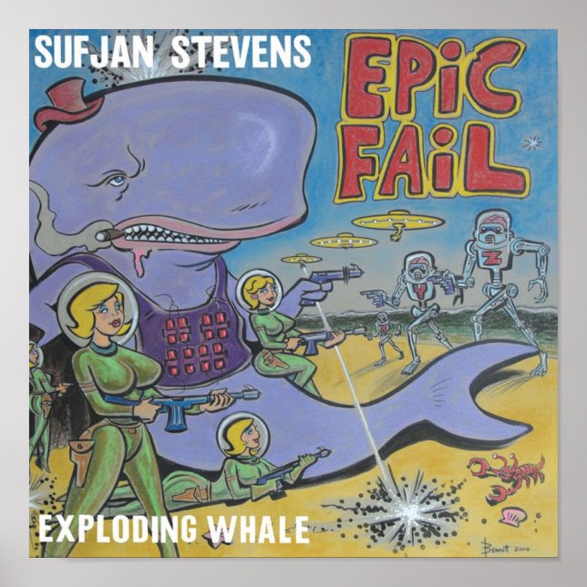 Poster Explosion de baleines (Devant)