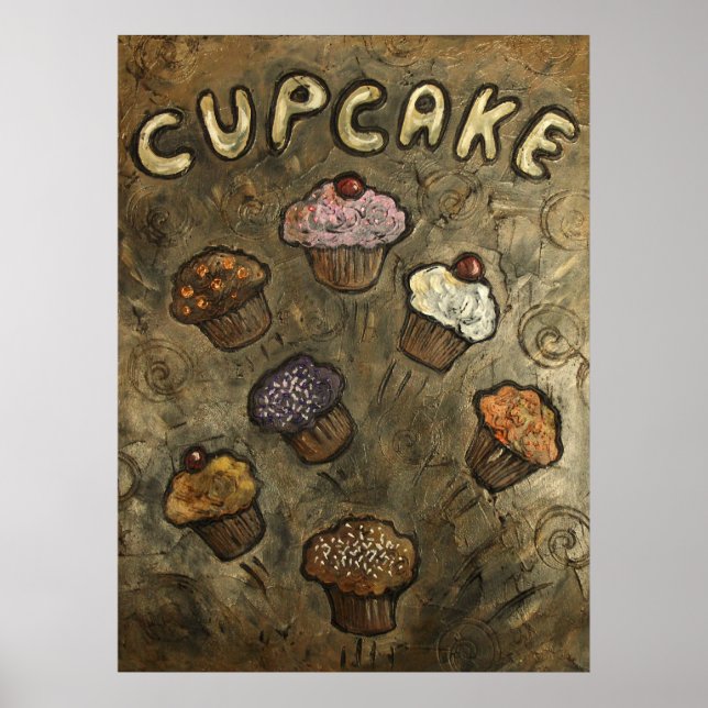 Poster Explosion de cupcake (Devant)