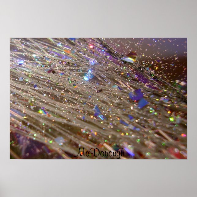 Poster Explosion de parties scintillant (Devant)