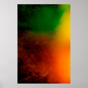 Poster explosion de poussière de couleur abstraite sur un