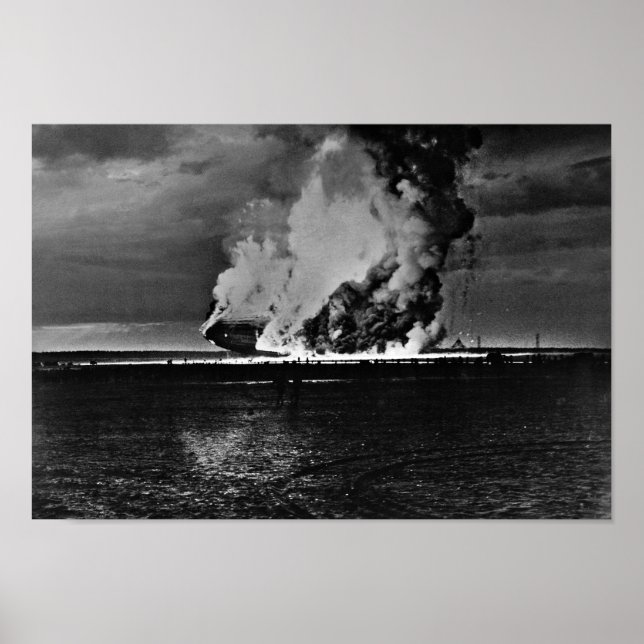 Poster Explosion de Zeppelin - Catastrophe du Hindenburg  (Devant)