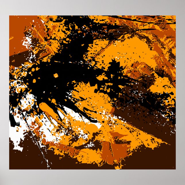 Poster Explosion d'encre : éclaboussures Abstraites color (Devant)